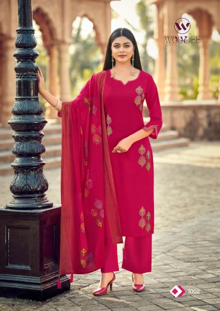 Woodee mahek 3pcs surat kurtis wholesalers whatsapp
